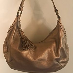 Fossil Gold Metallic Leather Hobo